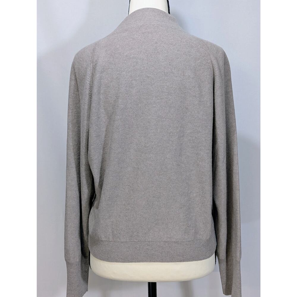 Fabiana Filippi Wool Cashmere Silk Sequin Cardigan Zip Front IT44 Small Italy - Picture 2 of 13